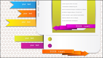 Tarjetas hermosas etiquetas - vector de material