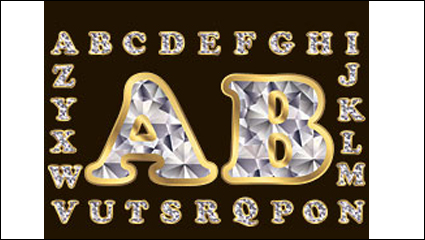 Diamond cartas 01 - vector de material