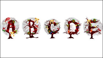 Christmas Tree letras 03 - Vector