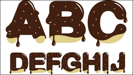 Alfabeto Chocolate - vector de material