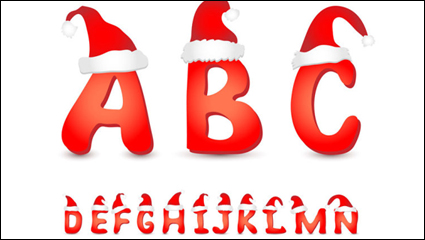 Linda carta de Navidad 02 - vector de material