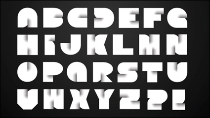 Origami letras creativas 04 - vector de material