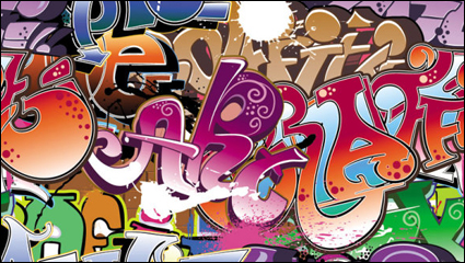 Graffiti fonts atractivo diseño 05 - vector de material