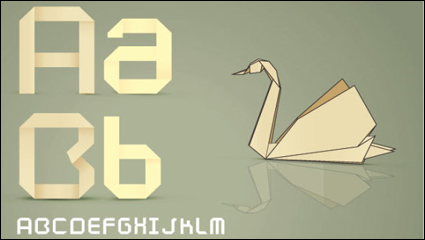 Origami letras creativas 03 - vector de material