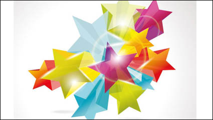 Brilliant dinmico estrella de cinco puntas 02 - vector de material