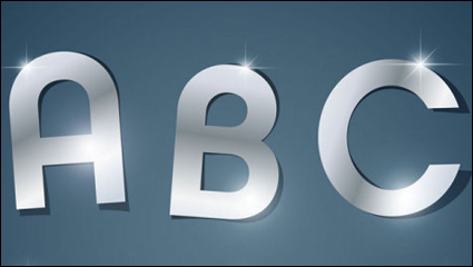 Letras estrella de papel de corte 03 - vector de material
