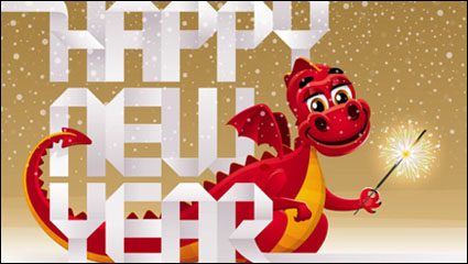 2012 Año del Diseño del dragn 01 - vector de material