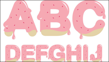 Strawberry jam alfabeto - material de vectores
