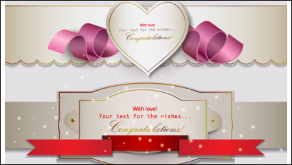 Materiales banner01-vector maravillosamente romntica