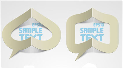Papel doblado creativo plantilla hueco texto vector material -1
