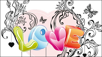 Lindo da de San Valentn 02 - vector de material