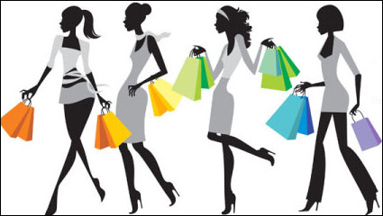 Moda compras 01 - vector de material