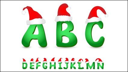 Linda carta de Navidad 03 - vector de material