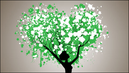 Costura rbol ilustrador 05 - vector de material