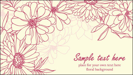 Flores fondo hermoso 03 - vector de material