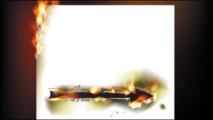 Llama ardiente papel efecto 02 - vector de material