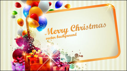 Brilliant Christmas gift box 02 - vector de material
