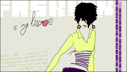 Chicas ilustrador de moda 03 - vector de material