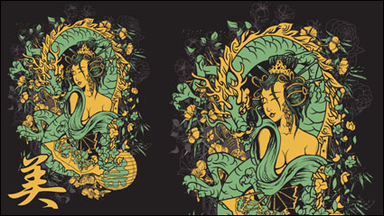 La tendencia de la camiseta 25 - vector de material