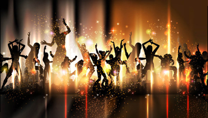 Colorido baile de fondo