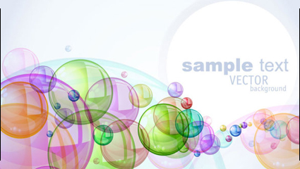 Burbujas de colores de fondo 03 - vector de material