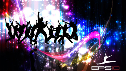 Colorido baile de fondo 2 - vector de material