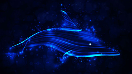Colorful 01 Dolphin - vector de material