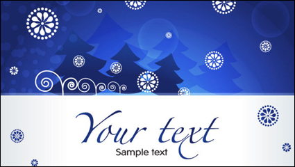 Navidad de fondo azul 03 - vector