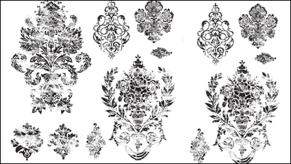 Patrones en blanco y negro 03 - vectoriales