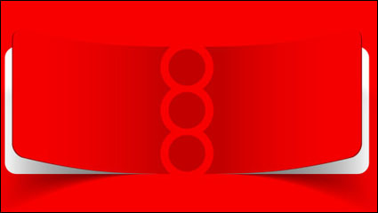 Rojo y blanco con las notas 05 - vector de material