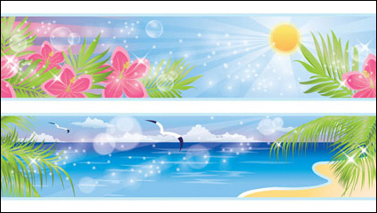 Hermosos paisajes costeros 03 - vector