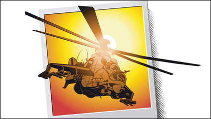 Helicpteros de combate - Apache - vectoriales
