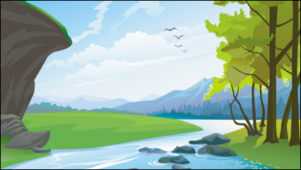 Hermosos paisajes 03 - vectoriales