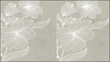 Lneas de flores 02 - vector