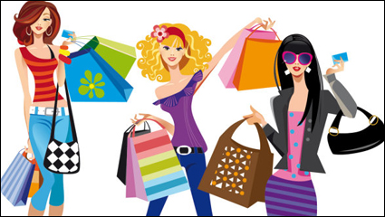Mujer ilustrador de moda 05 - vector