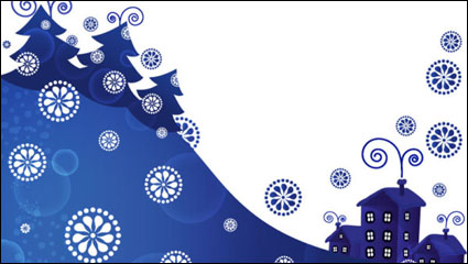 Navidad azul de fondo Vector - 01
