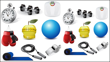 Equipo deportivo vector de material -03