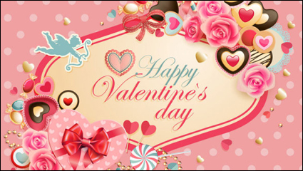 Etiqueta de Da de San Valentn - vector