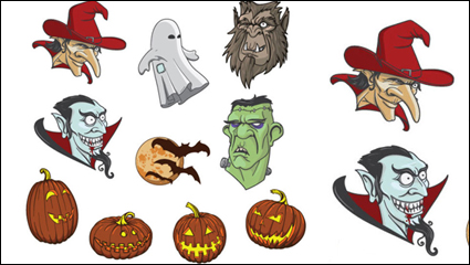 Materiales de Halloween - vector
