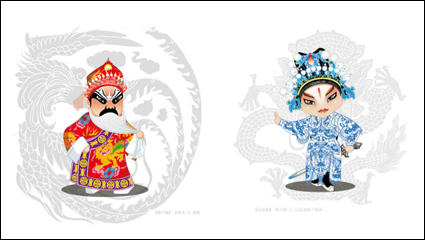 La Ópera de la historieta Figuras 1 - vector