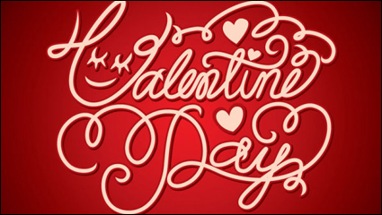 Valentine WordArt fondo 03 - vector de material