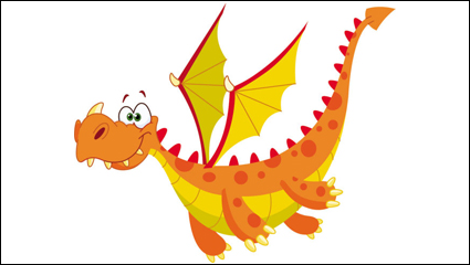 De dibujos animados Dragon Imagen 04 - vector