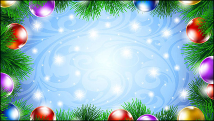 Hermosa decoracin de Navidad de fondo 04 - vector