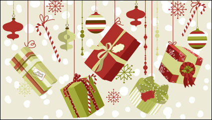 Hermosa modelo de la Navidad 02 - Vector