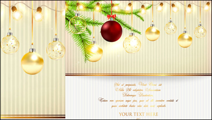 Brillantes luces de Navidad, fondo 02 - material de vectores