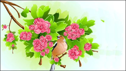 Flores material de backgroundvector - 01