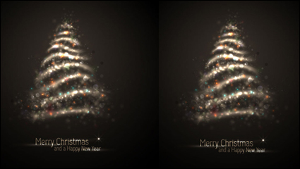 Hermoso halo de Árbol de Navidad 04 - material de vectores