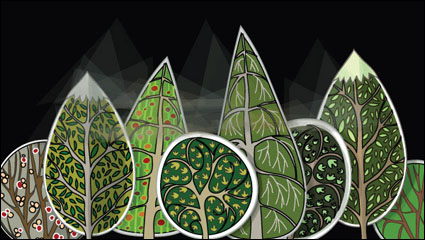 Cartoon tema urbano vector material -5