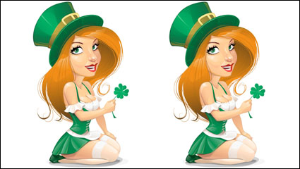 Cartoon mujer ilustrador 04 - Vector