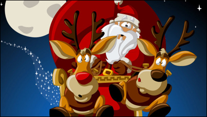 Lindo Santa Claus Ilustracin 04 - vector